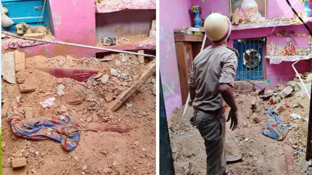 While sleeping, 5 members of the same family died due to roof collapse