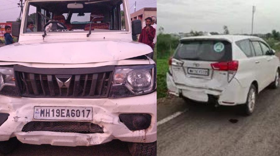 Shocking! Accident of MLA from Shinde group, police van collided with car